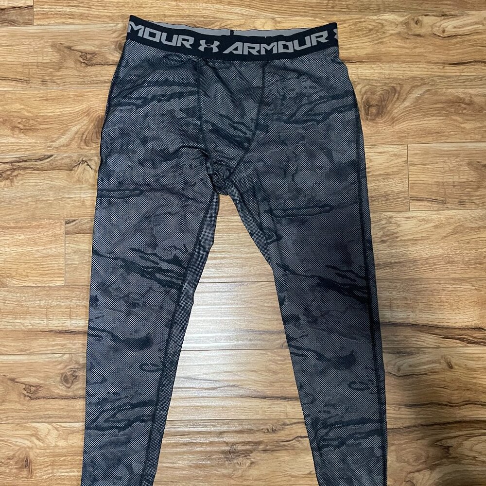 Under Armour UA Freedom Compression Leggings Tights Gray Camo - Size 2XL